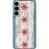 Chicago Flag Dark Wood Galaxy S22 Skin